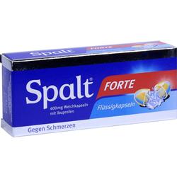 Blaue Verpackung von Schmerzmittel-Kapseln mit Ibuprofen.