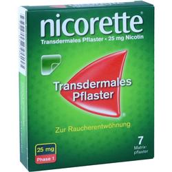 Packung mit Nikotinpflastern zur Raucherentwöhnung.
